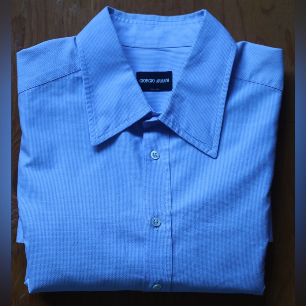 Giorgio Armani Men’s Micro-Print Cotton Dress Shirt